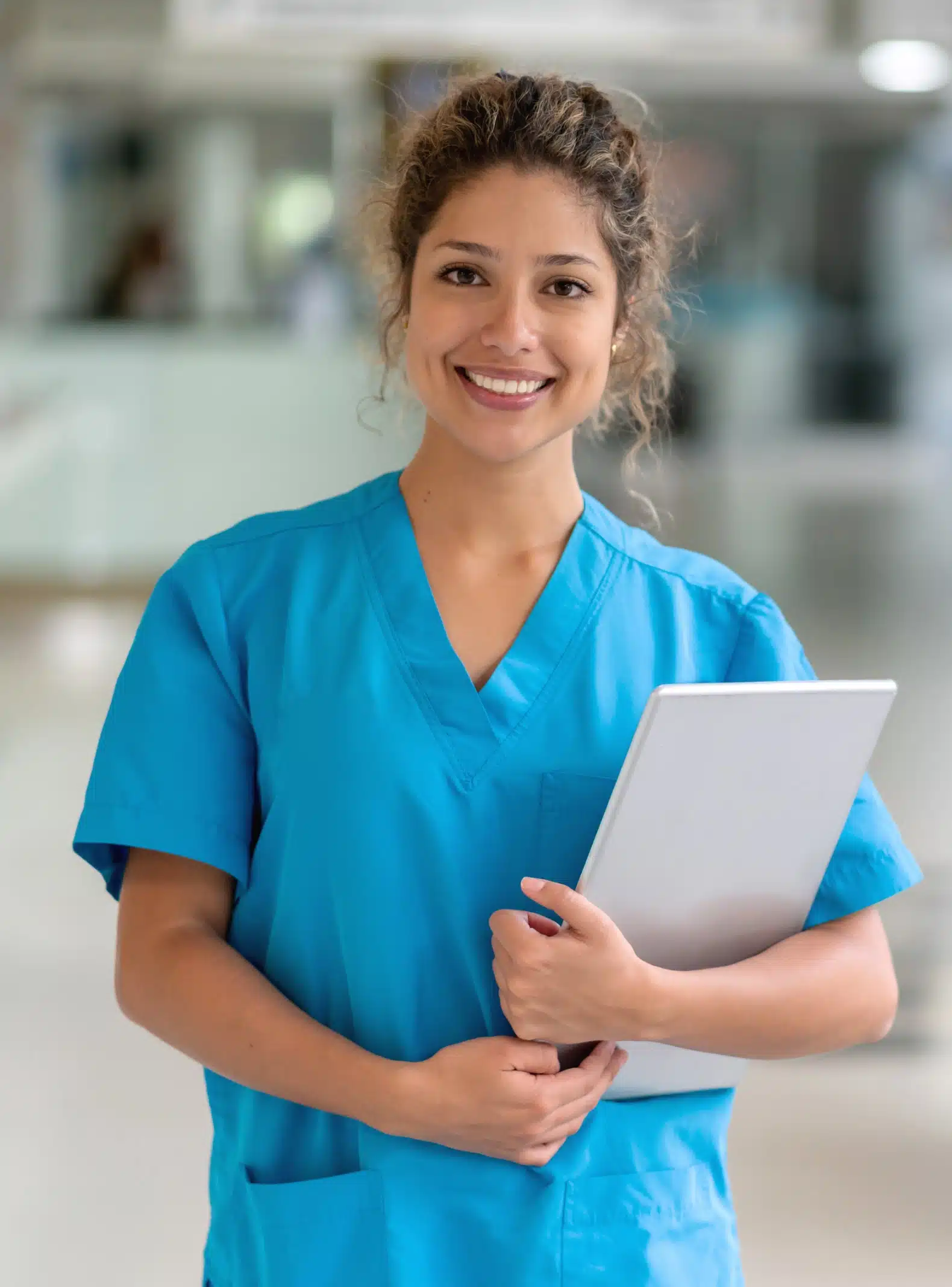 Clinician with chart